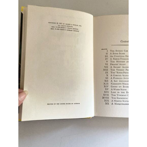 VTG 1957 Nancy Drew The Haunted Showboat By Carolyn Keene 35 Hardcover - Picture 3 of 4